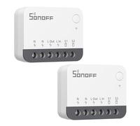 SONOFF ZigBee Mini Smart Switch 2Pack, interruttore della luce, controllo bidirezionale, compatibile con Alexa, Google Home, ZigBee 3.0 Gateway Hub richiesto, filo neutro richiesto, ZBMINIR2