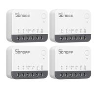SONOFF ZigBee Mini Smart Switch 4 Pack, interruttore della luce, controllo bidirezionale, compatibile con Alexa, Google Home, ZigBee 3.0 Gateway Hub richiesto, filo neutro richiesto, ZBMINIR2