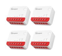 SONOFF Zigbee Smart Roller Shutter Switch, MINI-ZBRBS, dimensioni mini, controllo percentuale, ripetitore Zigbee, supporto Alexa/Google Assistant/Home Assistant, cavo neutro, confezione da 4