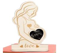 Sonogramma, cornice portafoto in legno per donne incinte, cornici per ricordi per rivelare il genere e annuncio di gravidanza per la doccia dei genitori in attesa