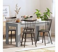 Sonoma Gray Plywood Dining Table 140 x 74,5 x 76 cm - Modern Dining Room Furniture, High Kitchen Tavoli, Stilish Living Room Tavoli, Contemporary Dining Room Tavoli