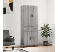 Sonoma - Mobile alto 69,5 x 34 x 180 cm, in legno per cucina, buffet, credenza, bagno, mobili da soggiorno