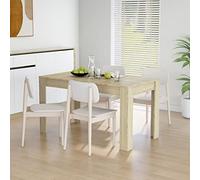 Sonoma Oak Plywood Dining Table 140 x 74,5 x 76 cm - Modern Living Room & Kitchen Table, High Dining Tavoli, Stilish Dining Room Furniture, Elegant Dining Room Tables