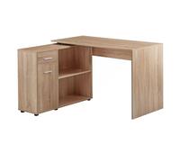 Sonoma - Scrivania angolare con scaffale, 120 x 75,5 x 106,5 cm, moderna scrivania da ufficio, scrivania per computer, studio, angolo di casa, ufficio