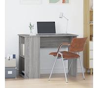 Sonoma - Scrivania, scrivania per computer, tavolo da ufficio, tavolo da gioco, adatto per soggiorno, sala giochi, ufficio, studio, grigio, 100 x 55 x 75 cm, materiale in legno