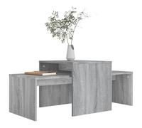 Sonoma - Set di tavolini da caffè in legno grigio, 100 x 48 x 40 cm, spazio per soggiorno, mobili - Moderno set di tavolini da caffè con funzione scatola per soggiorno, sala da pranzo o ufficio