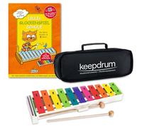 Sonor BWG Boomwhackers - Carillon con custodia Keepdrum, colore nero e libro di spartiti Lillis