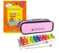 Sonor BWG Boomwhackers - Carillon con custodia Keepdrum, rosa e libro di spartiti Lillis