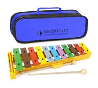 Sonor GS Xilofono per bambini, colorato + custodia Keepdrum in blu