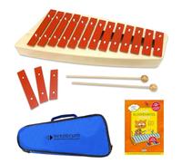 Sonor NG-11 Glockenspiel + Lilli's Glockenspiel Scuola libro educativo + custodia Keepdrum in blu
