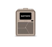 sonoro ATRON - Impianto stereo compatto con AirPlay, Bluetooth LE Audio, DAB+/FM, radio Internet, Wi-Fi e controllo app, sabbia/crema
