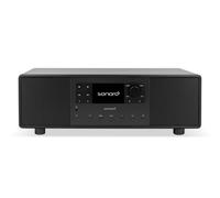 sonoro Primus radio internet con Bluetooth (Spotify, Deezer, Podcasts, FM/FM, DAB Plus, WLAN, AUX-In, alloggiamento in legno), impianto stereo, nero