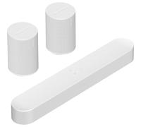 Sonos Pack Beam (Gen 2) + 2x Era 100 bianco opaco - Soundbar, Dolby Atmos, Dolby TrueHD, AirPlay 2, Bluetooth, Wi-Fi