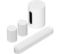Sonos Pack Beam (Gen 2) + 2x Era 100 + Sub mini bianco - Soundbar, Dolby Atmos, Dolby TrueHD, AirPlay 2, Bluetooth, Wi-Fi, Subwoofer incluso