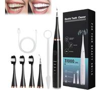 Sonosparkle - Detergente per denti Sonosparkle, per la pulizia dei denti, detergente dentale, 31.000 vibrazioni al minuto, rimozione tartaro per la pulizia dei denti, livello 6 impermeabile (nero)