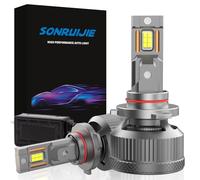 SONRUIJIE 2024 9005/HB3 LED Canbus Lampadina per fari auto, 180W 36000LM, funziona su auto con e senza lenti, tubo di rame spesso di raffreddamento, 2 pezzi