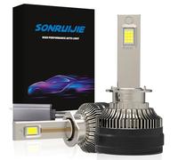SONRUIJIE Lampadina per fari a LED H1, lampadina a LED H1 per auto super luminosa al 300% 36000LM 180W 6000K bianco, kit di conversione per lampadine per fari a LED per auto (confezione da 2)