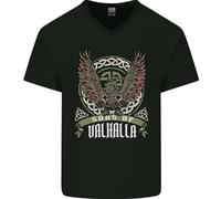 Sons Di Valhalla Vikings Celtic Simbologia Uomo Scollo A V Cotone T-Shirt