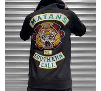 Sons Of Anarchy MAYANS Felpa Con Cappuccio Ricamata Del Sud California SAMCRO