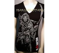 Sons Of Anarchy SOA Reaper SAMCRO Stagione 7 Maglietta Nera Junior S-XL