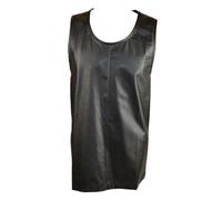 Sons of Heroes Danneggiate Goods Uomo Pelle Canotta Nera (SHDGVT002)