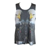 Sons of Heroes Danneggiate Goods Uomo Rotten Aquila Canotta Bianco (SHDGVT001)