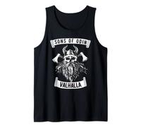 Sons of Odin Valhalla Wodan Skull Casco Ax Vikings Odin Son Canotta