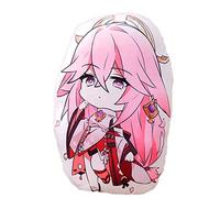 Sonsoke Cuscino in peluche a forma di anime di Genshin Impact, manga, merchandising e cosplay, per decorazioni di Halloween, giocattoli di compleanno, 45 cm (yae miko)