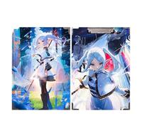 Sonsoke Frieren Anime, raccoglitore per la scuola, in legno, 31 x 22 cm, con clip in metallo, per documenti A4, esami e compiti a casa (congelamento 8)