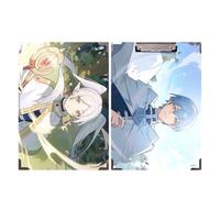 Sonsoke Frieren Anime, raccoglitore per la scuola, in legno, 31 x 22 cm, con clip in metallo, per documenti A4, compiti e esami a casa (cielo 5)