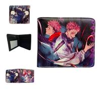 Sonsoke Men Wallets Bi-Fold portafogli ID Card Carte di credito Multi Purpose Wallet per uomini e donne Regalo Cosprey (Ryomen Sukuna 4)