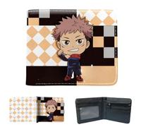 Sonsoke Men Wallets Bi-Fold portafogli ID Card Carte di credito Multi Purpose Wallet per uomini e donne Regalo Cosprey (Itadori Yuji 9)