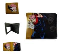 Sonsoke Men Wallets Bi-Fold portafogli ID Card Carte di credito Multi Purpose Wallet per uomini e donne Regalo Cosprey (Itadori Yuji 17)