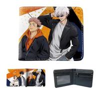 Sonsoke Men Wallets Bi-Fold portafogli ID Card Carte di credito Multi Purpose Wallet per uomini e donne Regalo Cosprey (Satoru &Itadori Yuji 1)