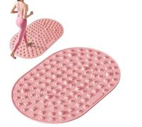 Sonsoke Tappetino da massaggio professionale per piedi in silicone morbido, 45 x 75 e 40 x 60 cm, in silicone, per fitness, yoga, jogging, relax a casa, portatile, antiscivolo (rosa, 40 x 60 cm)