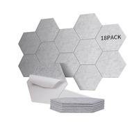 Sonuvia 18 pezzi Pannello Fonoassorbente Autoadesivi, Esagonali Pannelli Fonoisolanti, Insonorizzazione Stanza, Copertura 1.05㎡,Efficace Alta Densità 230kg/m³ NRC 0.95 per Pareti e Porte, Sala Giochi