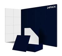 Sonuvia 24 pezzi Pannello Fonoassorbente Quadrati Autoadesivi,Insonorizzazione Stanza,Copertura 2.16㎡,Alta Densità 230kg/m³ NRC 0.95, Pannelli Fonoassorbenti Decorativi,per Pareti e Porte,Sala Giochi