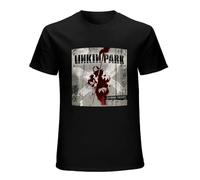 sonvsee Linkin Park Hybrid Theory T Shirts for Men Crew Neck Black S