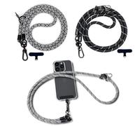 Sonwaha 2 Pezzi Cordino per Cellulare Universale Porta Cellulare da Collo 10mm,Laccio per Cellulare Black White Porta Telefono Collo Staccabile Adatto a Tutti i Telefoni Cellulari