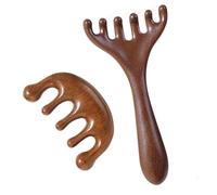 Sonwaha 2 pezzi Pettine per Massaggio del Cuoio Capelluto in legno,Massaggio Della Testa in legno per Rilassarsi e Ridurre lo Stress Massaggiatore del per Madri Sorelle e Amanti del Cuoio Capelluto