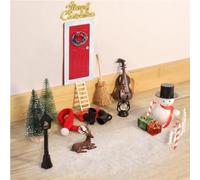 Sonwaha 23 Pezzi Porta Elfo Natale Kit,Elfo Natale Accessori Porta Degli Elfi,Porta Elfo Natale Apribile,Miniature Elfo di Natale con Lampione,Pupazzo di Neve,Decorazioni per Elfo Natale