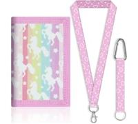 Sonwaha Borsa per il petto per bambini, borsa per il petto per ragazze, per bambini dai 4 ai 18 anni, con cordino e tasca porta carte di credito, Colore: rosa., geringe Größe, Contemporaneo