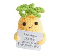 Sonwaha Positive Potato, Patata Positiva Abbraccio Tascabile Positive Bambole Incoraggia i Regali Creative Knitted Bambola Ananas per Family Boyfriend Girlfriend Paziente Regalo Amica Compleanno