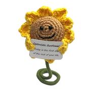Sonwaha Positive Potato, Patata Positiva Serie Incoraggia i Regali,Creative Knitted Positive Bambola con Carta Ispiratrice per Family,Boyfriend,Girlfriend,Paziente,Regalo Amica Compleanno (Sunflower)