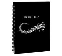 Sonwaha Raccoglitore Porta Spartiti Musicali 30 pagine/90 tasche Cartelle Portaspartiti Musicali A4 Clef Scrivibile Borsa Porta Documenti Musicale Cartella per Suonatori di Strumenti