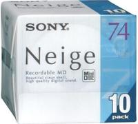 Sony 10MDW74NED 10 Disc Pack Mini Disc Neige Series 74min Blank MD dal Giappone