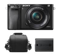 FOTOCAMERA DIGITALE SONY 6000 Zoom ottico 2x, 24,3 megapixel, Nero