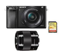 SONY A6000 Blcak KIT SEL 16-50MM + SEL 50MM F1.8 + scheda SD da 64 GB