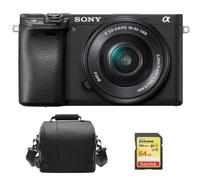 SONY A6400 Black KIT SEL 16-50MM F3.5-5.6 OSS Nero + scheda SD da 64 GB + borsa