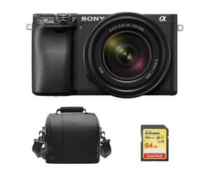 SONY A6400 Black KIT SEL 18-135MM F3.5-5.6 OSS Black+64GB SD card+Bag
